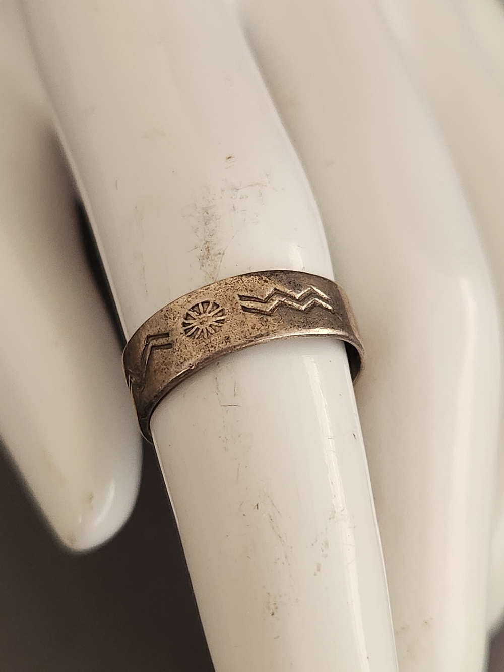 Sterling Silver Southwestern Sun Motif Band Ring